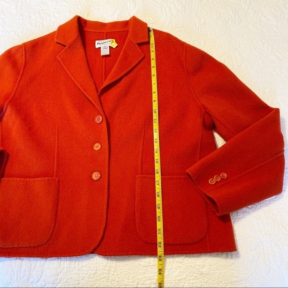 Pendleton Merino Wool Button Front Rust Blazer - Large - Picture 10 of 15